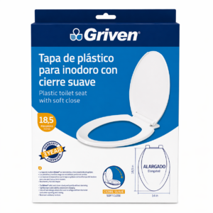 ASIENTO WC 17" C/SUAVE BLANCO GRIVEN A367-LPA-007