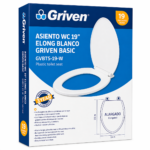 ASIENTO WC 19″ ELONG BLANCO GRIVEN BASIC GVBTS-19-W