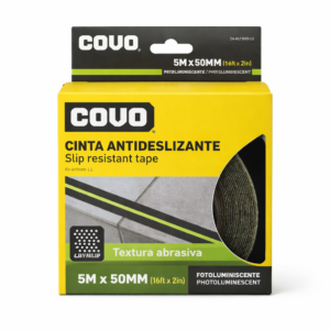 CINTA ANTIRRESBALANTE 5″X50MT FLUORESCENT COVO CV-AST50X5-LS