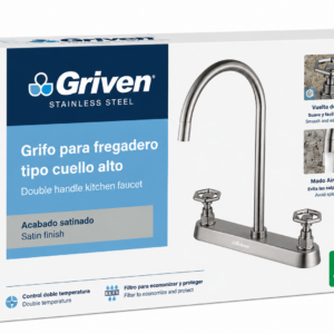 GRIFERIA FREG DOB A/INOX SATIN GRIVEN GVS-SSF-2B