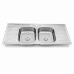 FREGADERO 2TINA 150X50X16CM DOB ESCURR GRIVEN A367-15050D