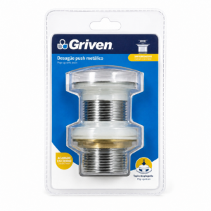 DESAGUE LAV PUSH S/REBOS CROM GRIVEN GV-RP-PL221-W