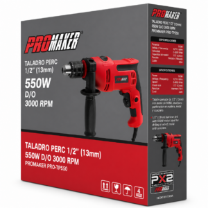 TALADRO PERC 1/2 550W D/O 3000 RPM PROMAKER PRO-TP550