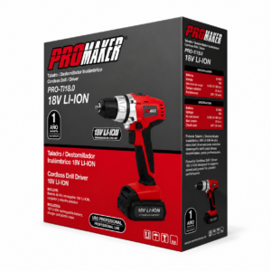 DESTORNILLADOR INALAM 3/8″ 18V 2BAT PROMAKER PRO-TI18.2