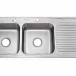 FREGADERO 2TINA 120X50X15CM DER C/ESCURR GRIVEN 12050DF