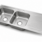 FREGADERO 2TINA 120X50X15CM DER C/ESCURR GRIVEN 12050DF