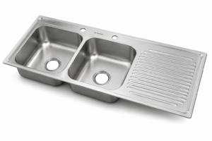 FREGADERO 2TINA 120X50X15CM DER C/ESCURR GRIVEN 12050DF