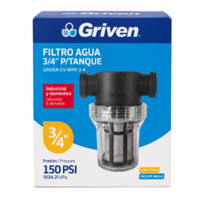 FILTRO AGUA 3/4″ P/TANQUE GRIVEN GV-WFR-3-4