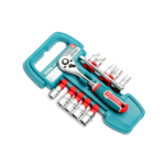 JGO DADO C/RACHET 1/4″ 12 PZA TOTAL THT14114126