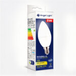 BOMBILLO LED VELA 5W 27K 110V E-14 ANGEL LIGHT A105-SSC37-5Y