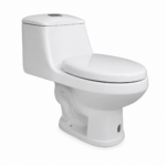 WC ONE PIECE RIMINI ELONG BOTON BLANCO VENCERAMICA
