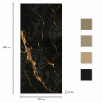 LAMINA DEC ADHE PVC GRAN BLACK FUSI 120X300X2.5 ZAXON YW17-02