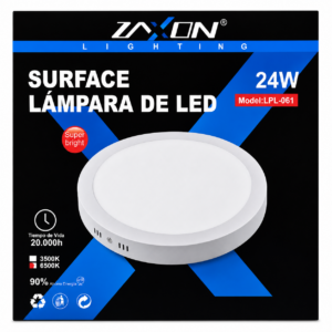PANEL LED 24W RED SOB 11.5″ 65K ZAXON LPL-061