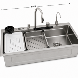 FREGADERO INTEL EMP A/INOX CRO 80*46*22CM ZAXON JZ-5014D