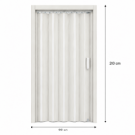 PUERTA PLEGABLE 90CMX200CMX6MM MARFIL IDHEA AG-FDF463-2