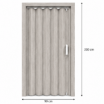 PUERTA PLEGABLE 90CMX200CMX6MM ROBLE MODERNO HOMEKIT OAK-031I