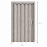 PUERTA PLEGABLE 90X210CMX0.6MM ROBLE MODERNO HOME KIT OAK-031