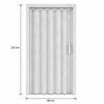 PUERTA PLEGABLE 90X210CMX0.6MM GRIS HOME KIT OAK-00