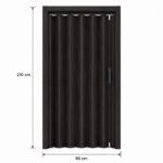 PUERTA PLEGABLE 90X210CMX0.6MM NEGRO ESPRESSO HOMEKIT ASH-091