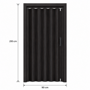 PUERTA PLEGABLE 90X210CMX0.6MM NEGRO ESPRESSO HOMEKIT ASH-091