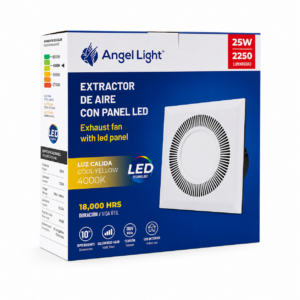 EXTRACTOR AIRE 10″ TECHO C/P LED ANGEL LIGHT BPT25-03JY-Y
