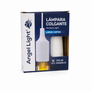 LAMPARA COLG 1MT E-27 S/BOMB BLANCO ANGEL LIGHT DLP-1M