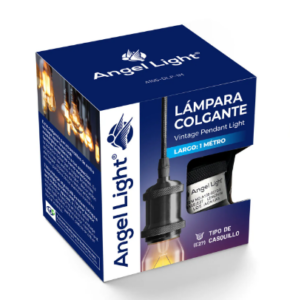 LAMPARA COLG 1MT E-27 S/BOMB NEGRO ANGEL LIGHT A105-DSYD-B