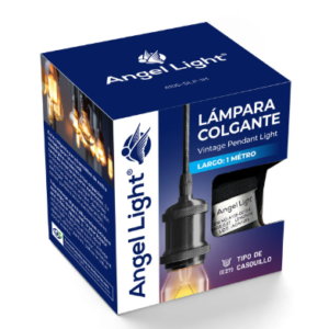 LAMPARA COLG 1MT E-27 S/BOMB NEGRO ANGEL LIGHT A105-DSYD-B