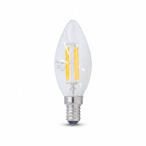 BOMBILLO LED VELA 4W 27K 110V E-14 ANGEL LIGHT A105-GC35-4Y