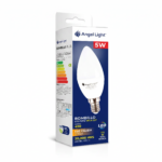 BOMBILLO LED VELA 5W 27K 110V E-14 ANGEL LIGHT A105-CSP-5Y-L