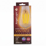 BOMBILLO LED VINTAGE 4W 27K 110V E-27 ANGELLIGHT A105A604W