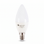 BOMBILLO LED VELA 5W 27K 110V E-14 ANGEL LIGHT A105-SSC37-5Y