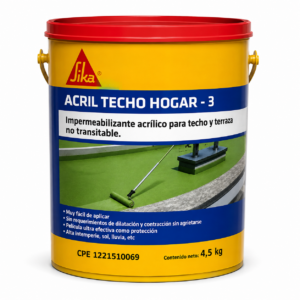 PINTURA IMPERMEAB ACRILL TECHO GRIS GL 4,5KG SIKA 625050